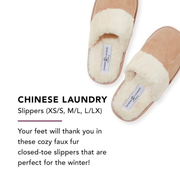 Chinese Laundry Soft Cozy Plush Faux Fur Slippers XS/S NWT - Picture 4 of 5